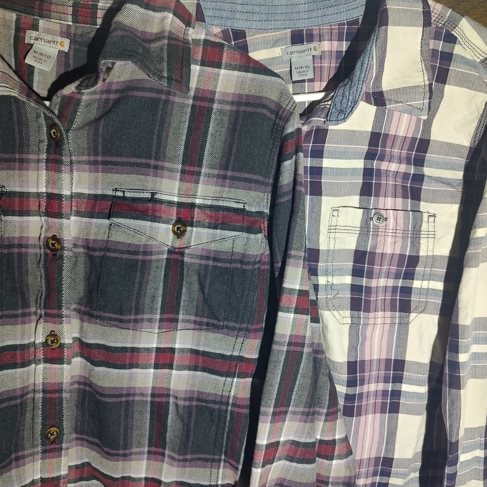 2 Carhartt Flannels Fall 2016 Women's Medium
